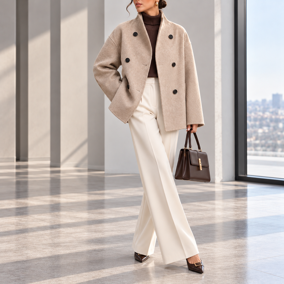 Elisabetta Oversized Button-Down Shirt Jacket