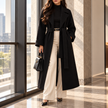 Perla Belted Wide-Lapel Wrap Coat