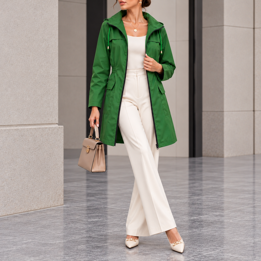 Sabrina Windproof Zip-Front A-Line Jacket