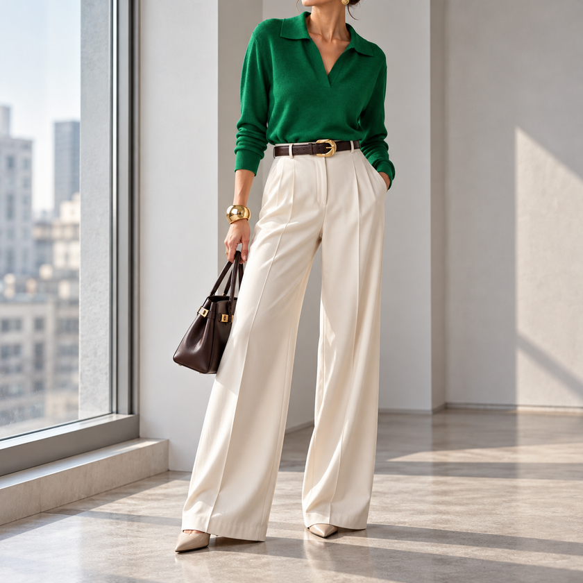 Lavinia Relaxed Collared Pullover Sweater