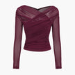 Celeste Sheer Mesh Long Sleeve Top