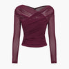 Celeste Sheer Mesh Long Sleeve Top