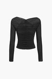 Celeste Sheer Mesh Long Sleeve Top