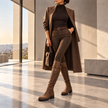 Giada Buckle-Strap Knee-High Leather Riding Boots