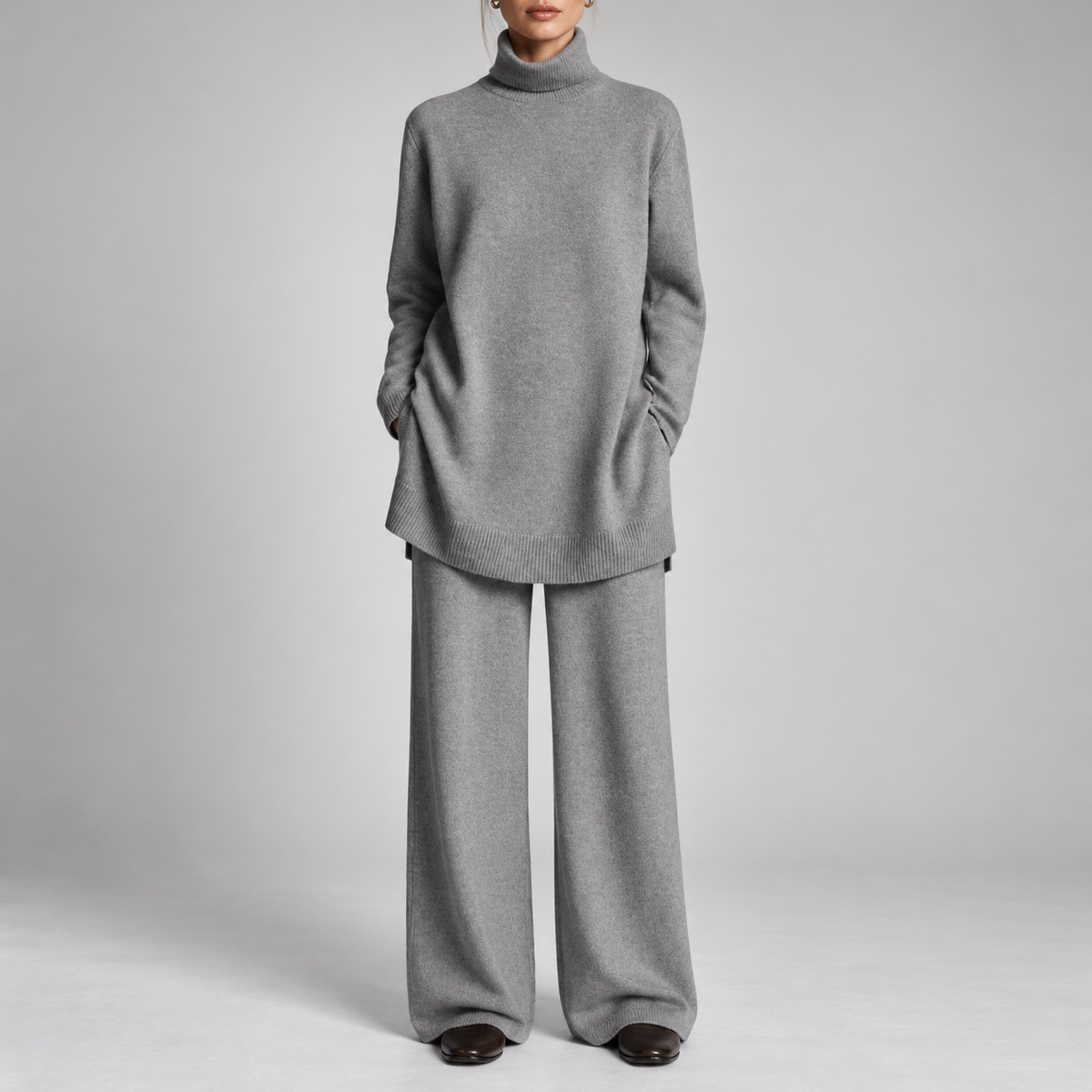 Rosella Turtleneck Wide-Leg Lounge Set
