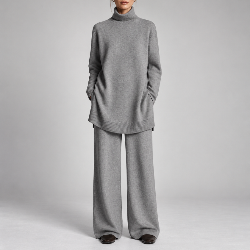 Rosella Turtleneck Wide-Leg Lounge Set