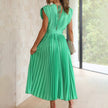Seraphina Pleated V-Neck Midi Dress Occasion Formal