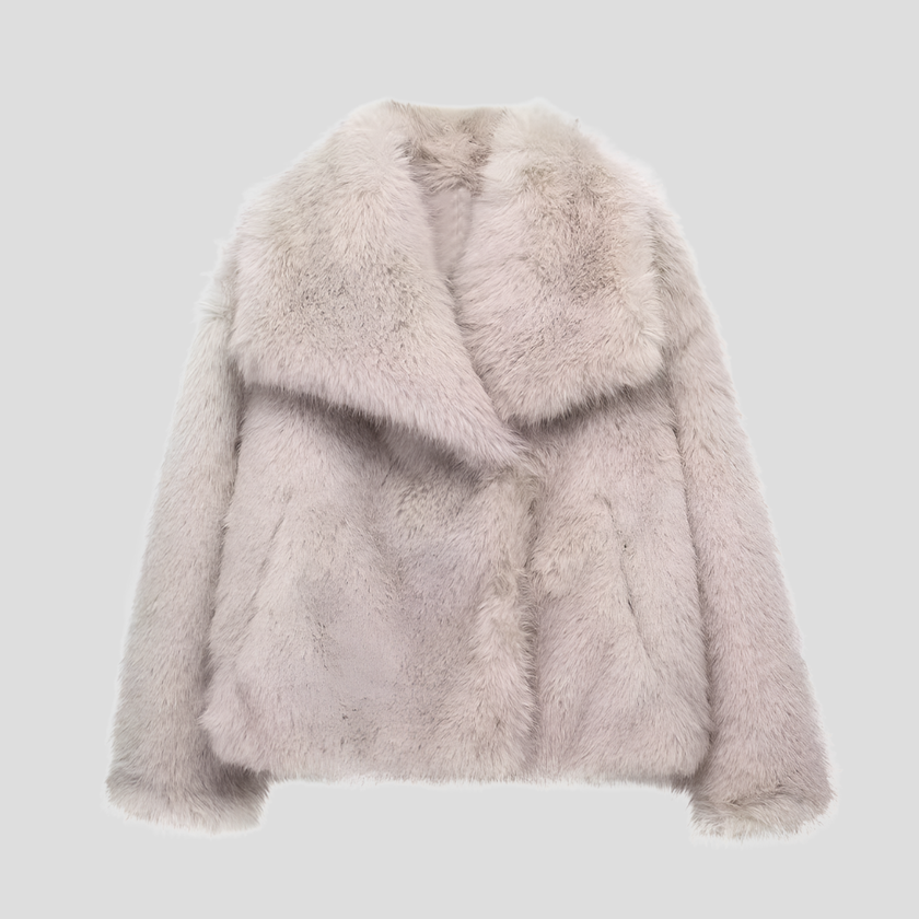 Octavia Textured Faux-Fur Jacket