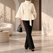 Simone Belted High-Neck Cape Coat