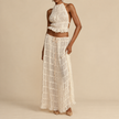 Kaia Ruffle Halter Two Piece Maxi Skirt Set