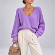 Natasha Oversized V-Neck Knit Sweater