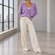 Natasha Oversized V-Neck Knit Sweater