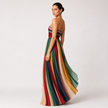 Colorful Strapless Pleated Summer Maxi Dress for Women Elegant Fit