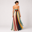 Colorful Strapless Pleated Summer Maxi Dress for Women Elegant Fit