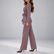 Chiara Belted Blazer Wide-Leg Suit Set