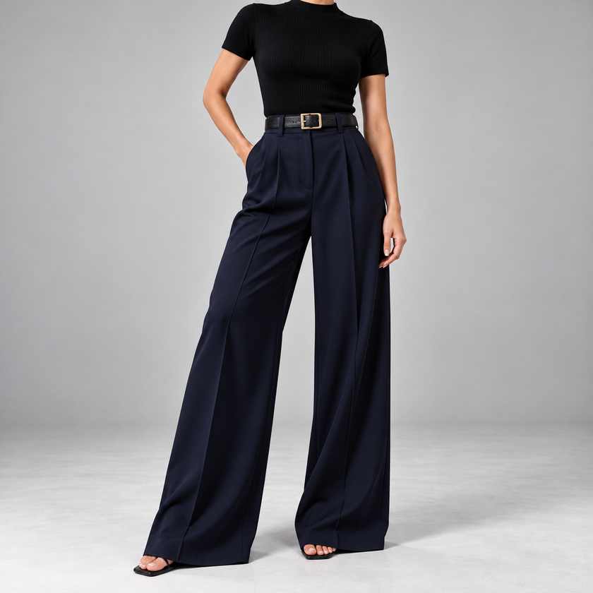 Antonella Tailored Wide-Leg Pants