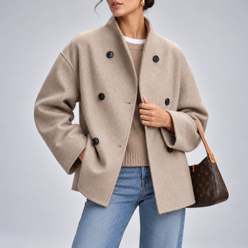 Elisabetta Oversized Button-Down Shirt Jacket