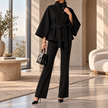 Simone Belted High-Neck Cape Coat