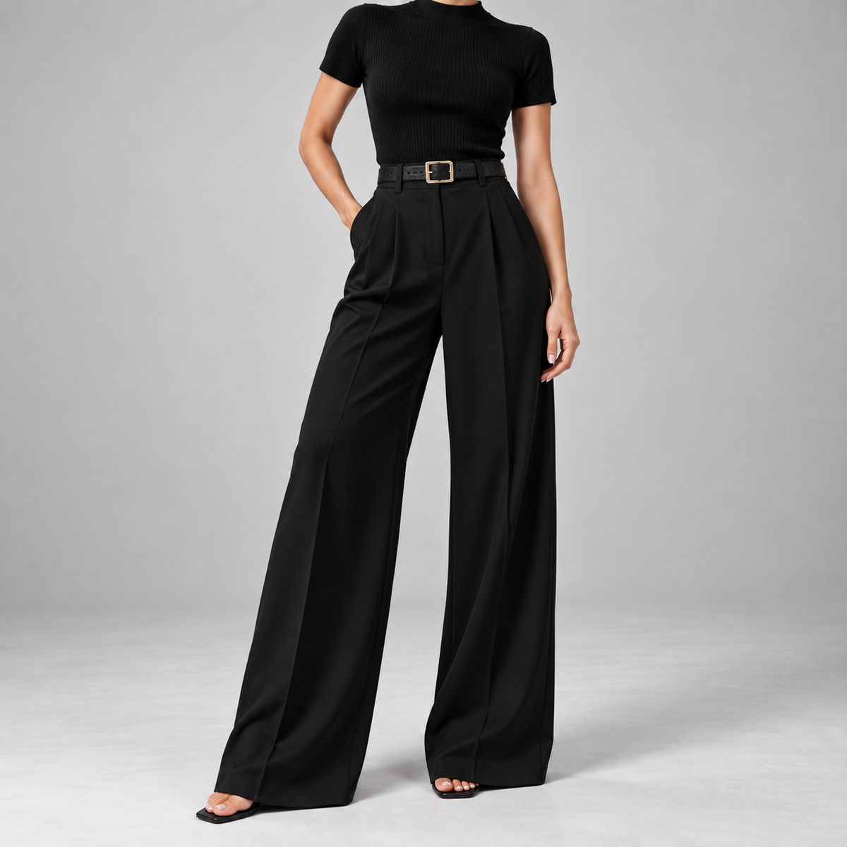 Antonella Tailored Wide-Leg Pants