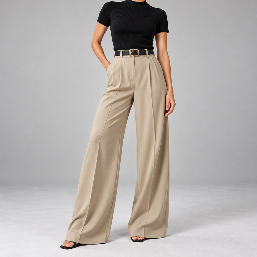 Antonella Tailored Wide-Leg Pants