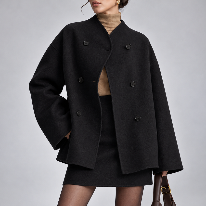 Elisabetta Oversized Button-Down Shirt Jacket