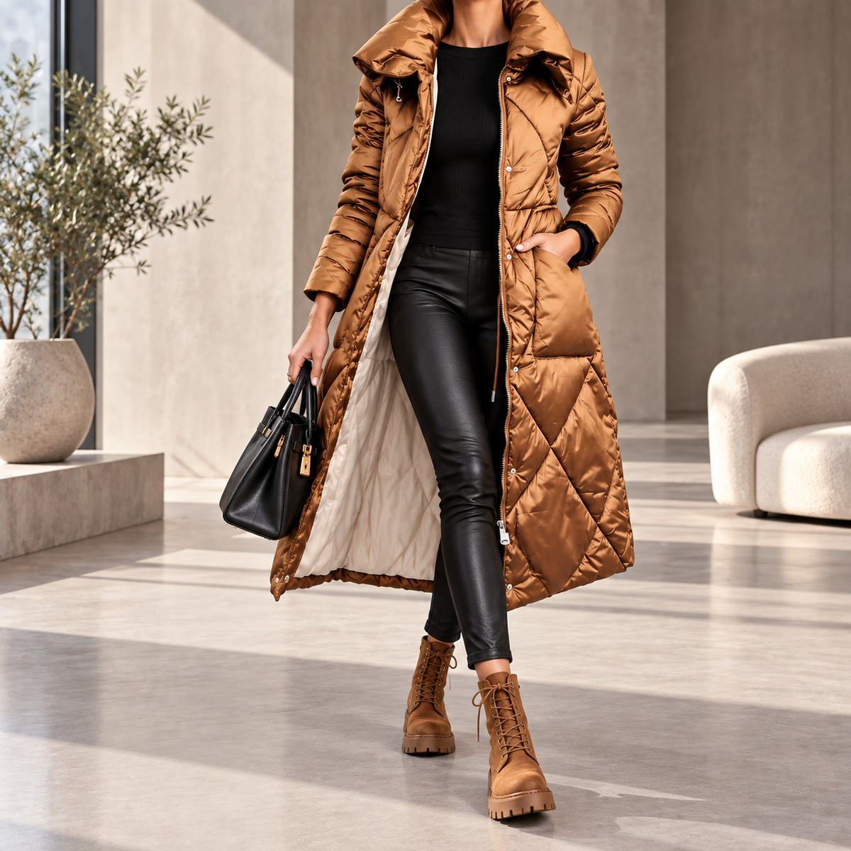 Rosabel Quilted Long Puffer Coat