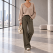 Natasha Oversized V-Neck Knit Sweater