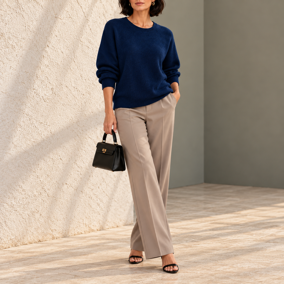 Mariangela Relaxed Crew-Neck Knit Sweater