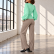 Clarissa Ruched Deep V-Neck Blouse