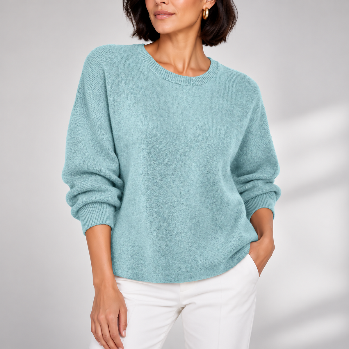 Mariangela Relaxed Crew-Neck Knit Sweater