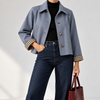 Clarisse Cropped Oversized Denim Jacket