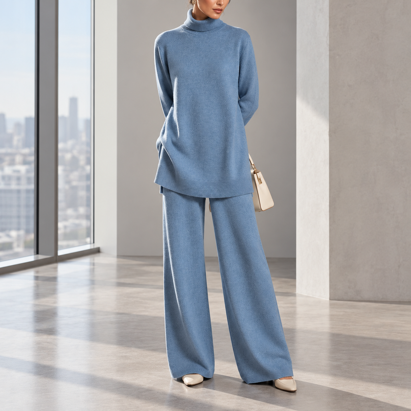 Rosella Turtleneck Wide-Leg Lounge Set