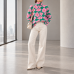 Rosamund Floral Roll-Neck Knit Sweater