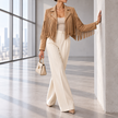 Savannah Cropped Boho Fringe Suede Jacket