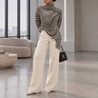 Eleonora Striped Roll-Neck Turtleneck Sweater