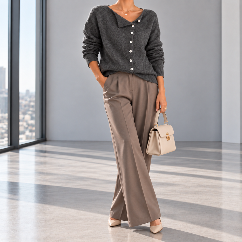 Wilhelmina Button-Down V-Neck Cardigan