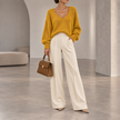 Natasha Oversized V-Neck Knit Sweater
