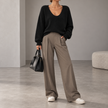 Natasha Oversized V-Neck Knit Sweater