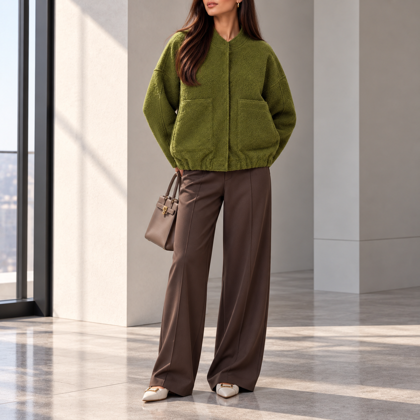 Gabriella Oversized Teddy Bomber Jacket