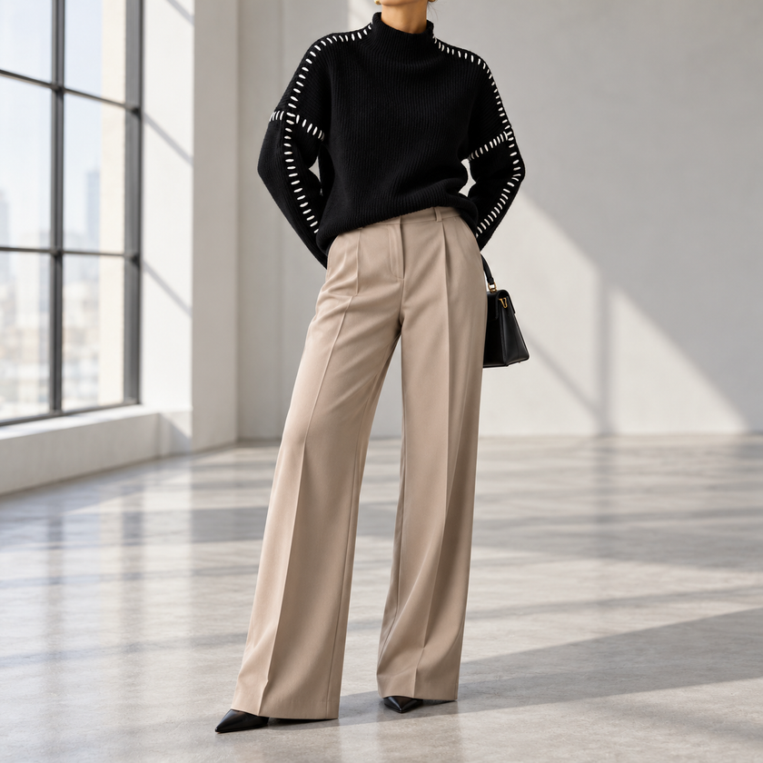 Mirabella Oversized Mock-Neck Sweater