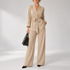 Matilde Draped Tunic Wide-Leg Pant Set