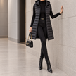 Allegra Hooded Longline Quilted Vest