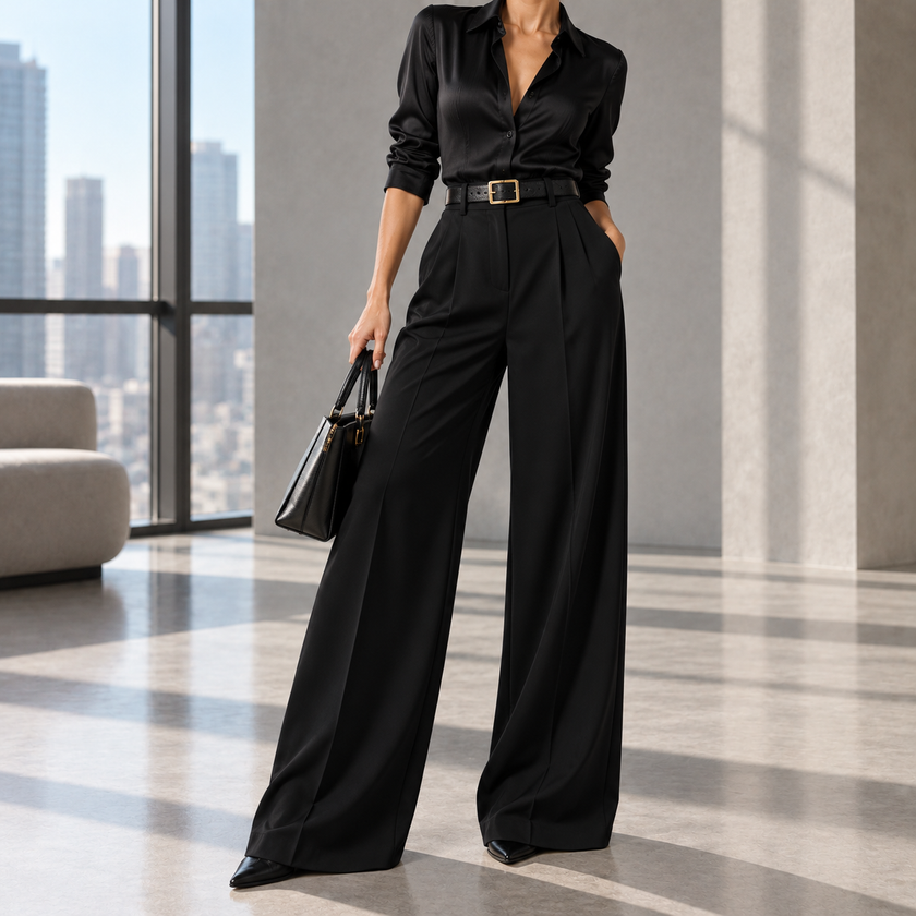 Antonella Tailored Wide-Leg Pants