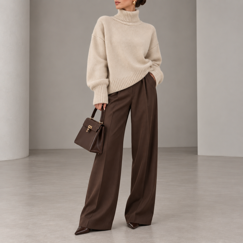 Isadora Roll-Neck Cashmere Sweater
