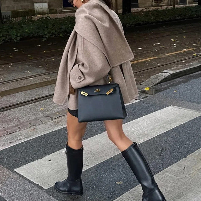 Stella Oversized Hooded Button-Front Jacket