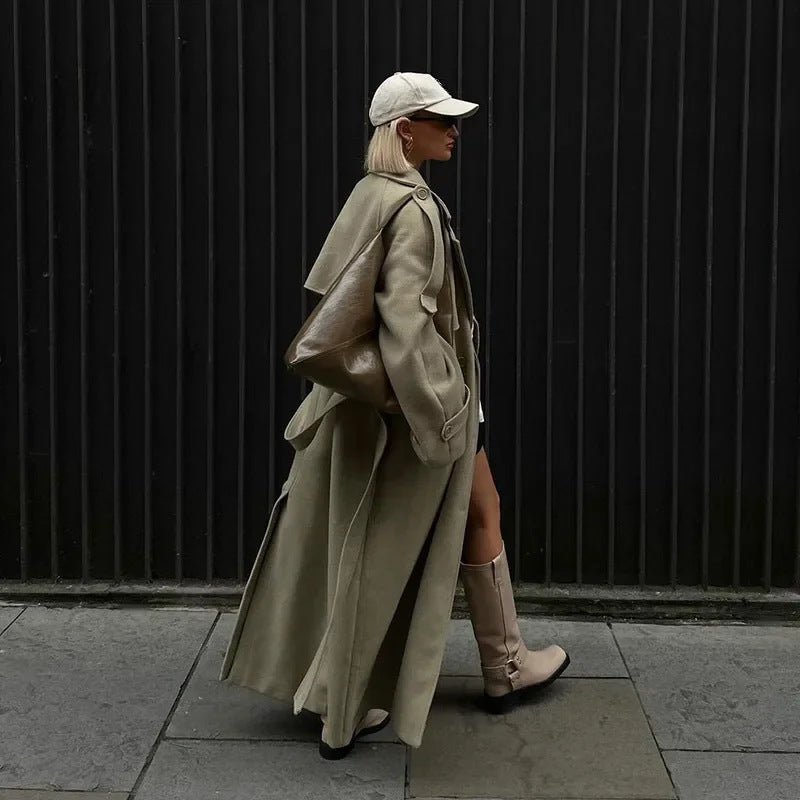 Carolina Oversized Double-Breasted Trench Coat