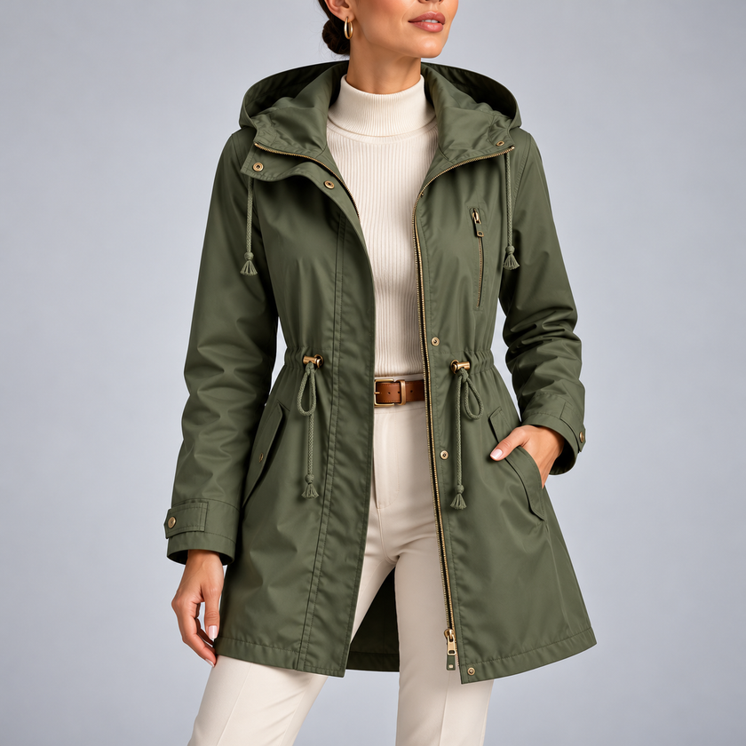 Bianca Hooded Water-Resistant Long Parka