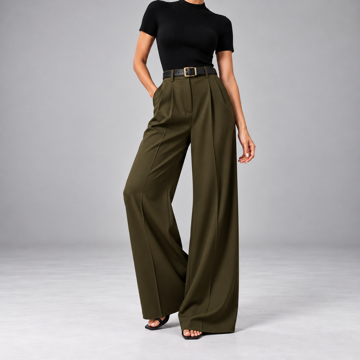 Antonella Tailored Wide-Leg Pants