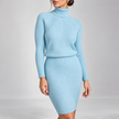 Mariella Ribbed Turtleneck Sweater Dress
