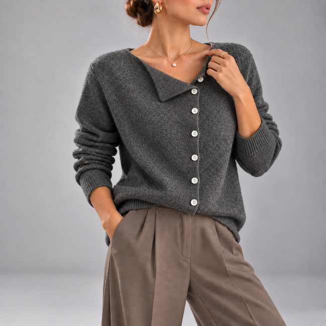 Wilhelmina Button-Down V-Neck Cardigan